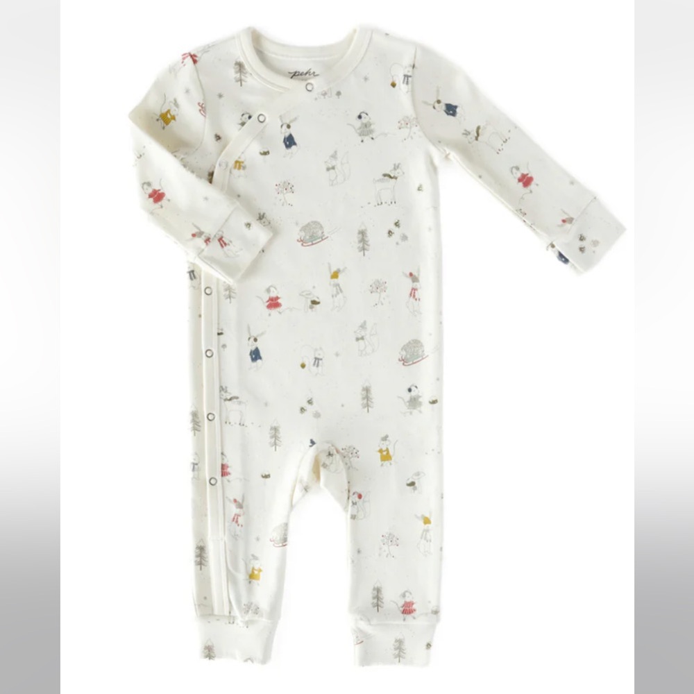 NWT Pehr Onesie with winter Animal Print